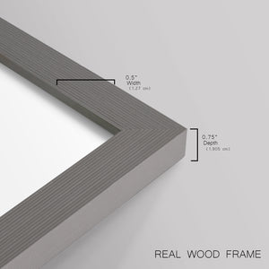 Colorful geometric landscape artwork depicting a coastal view with blue waters and green hills during daytime