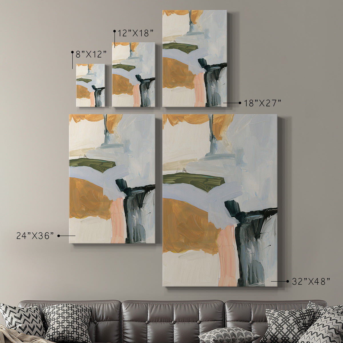 Palette Meld II Premium Gallery Wrapped Canvas - Ready to Hang
