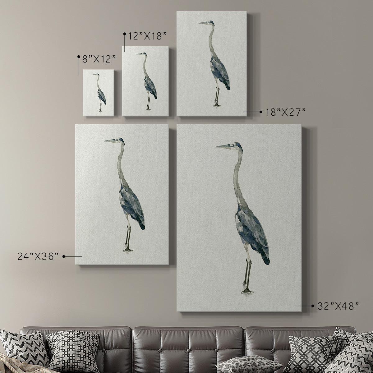 Saltwater Herons II  Premium Gallery Wrapped Canvas - Ready to Hang