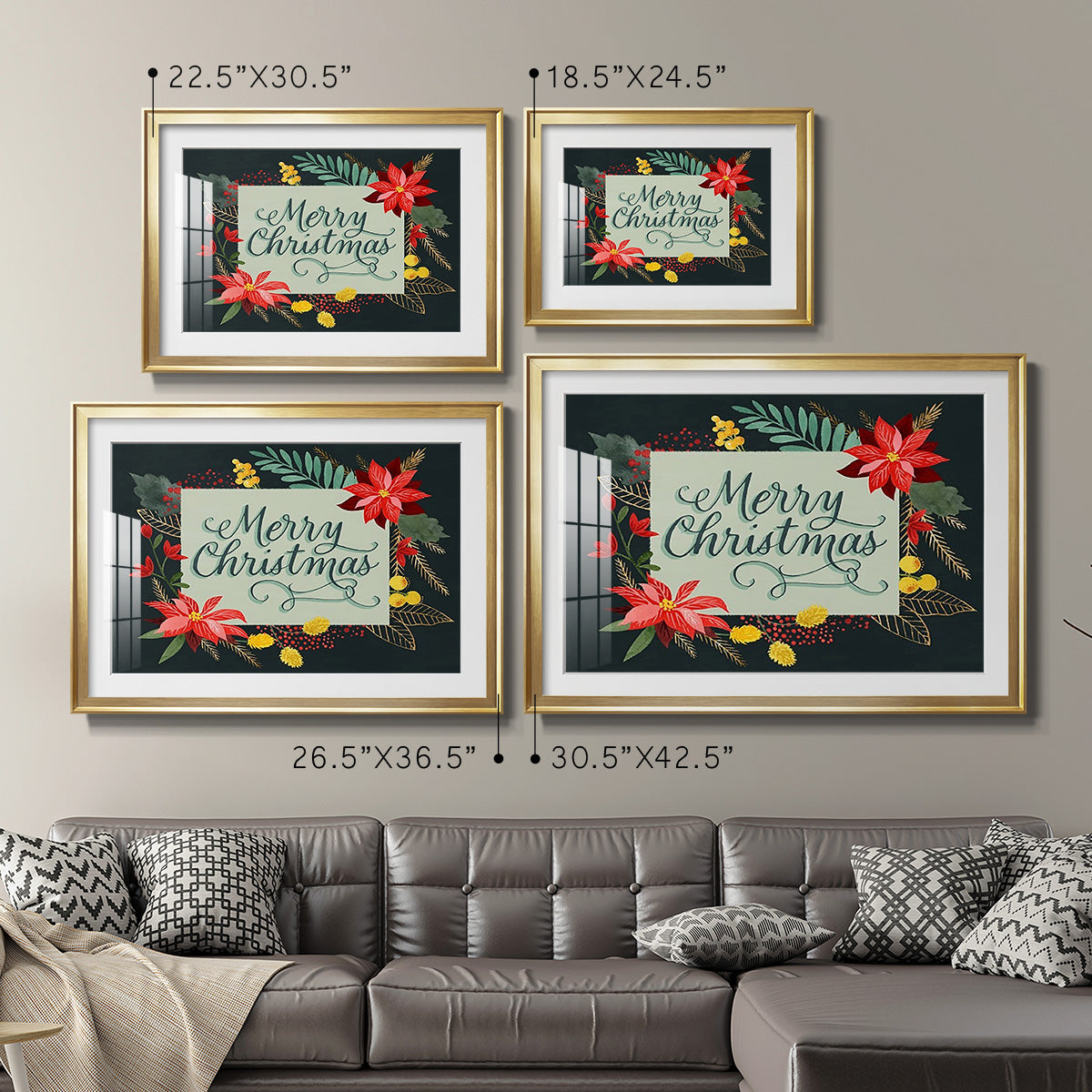 Bright Christmas Night  I Premium Framed Print - Ready to Hang