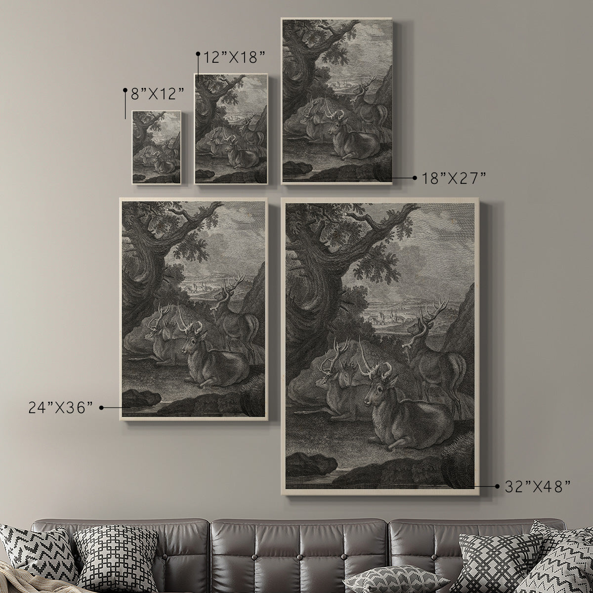 Woodland Deer VI Premium Gallery Wrapped Canvas - Ready to Hang