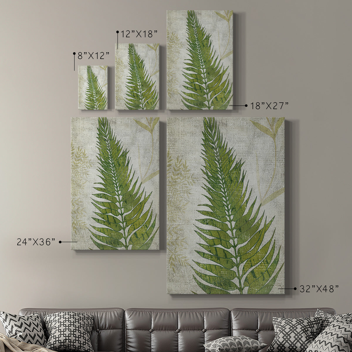 Frond II Premium Gallery Wrapped Canvas - Ready to Hang