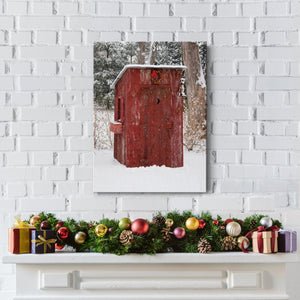 Holiday Outhouse Premium Gallery Wrapped Canvas - Ready to Hang