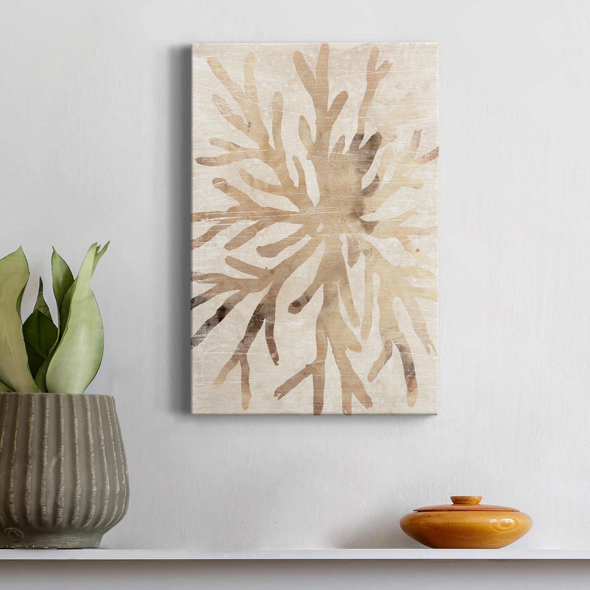 Parchment Coral II Premium Gallery Wrapped Canvas - Ready to Hang
