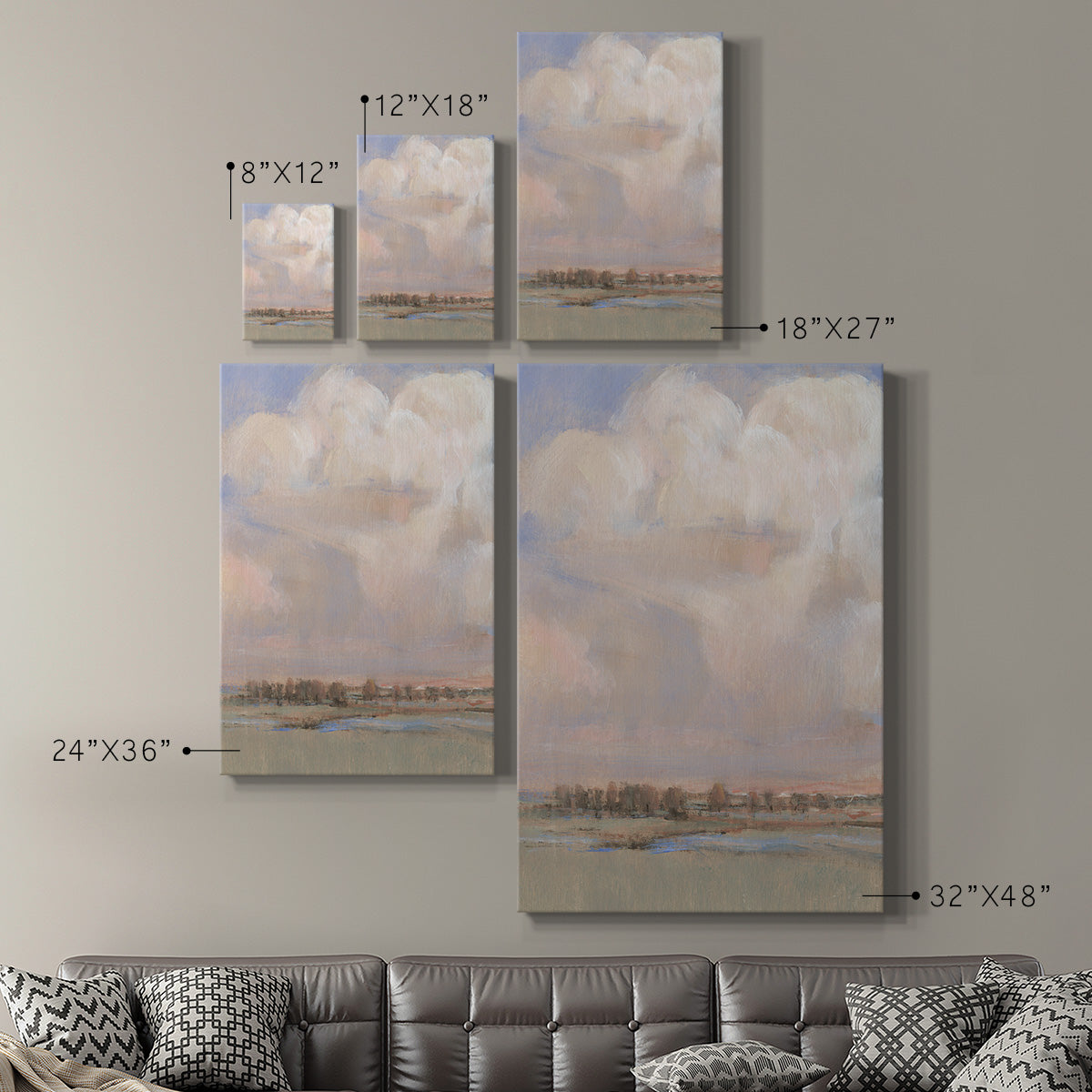 Billowing Clouds II Premium Gallery Wrapped Canvas - Ready to Hang