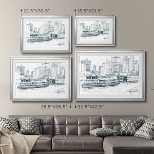 Ferryboats IV - Modern Framed Art Print
