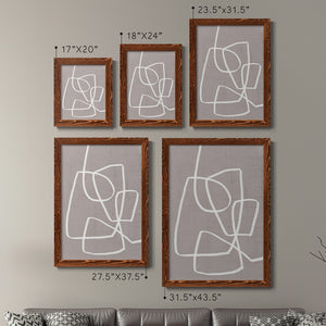 Linen Roundabout I - Barnwood Framed Canvas Set