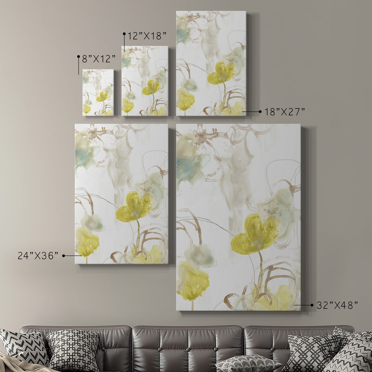 Floral Arc I Premium Gallery Wrapped Canvas - Ready to Hang