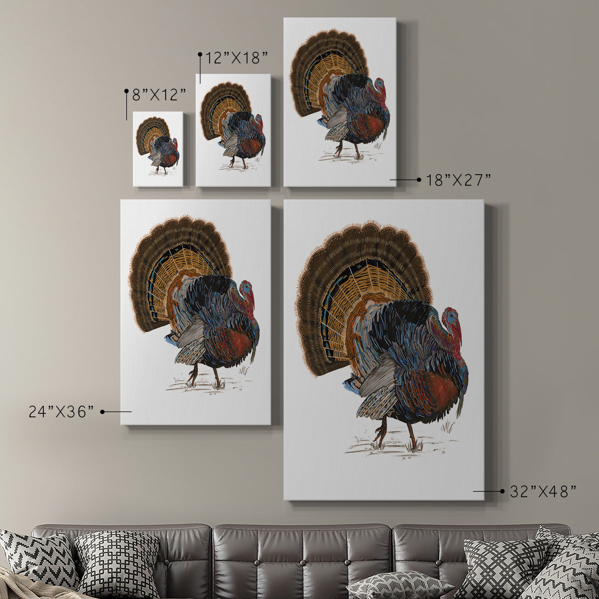 Turkey Study I Premium Gallery Wrapped Canvas - Ready to Hang