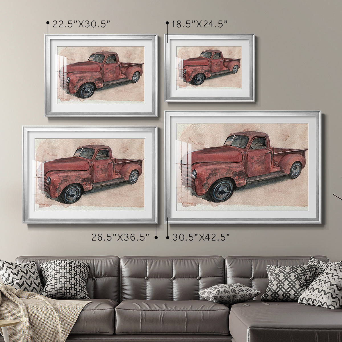 Antique Pickup I Premium Framed Print - Ready to Hang