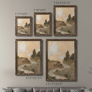 Hillside Walking Path I - Barnwood Framed Canvas Set