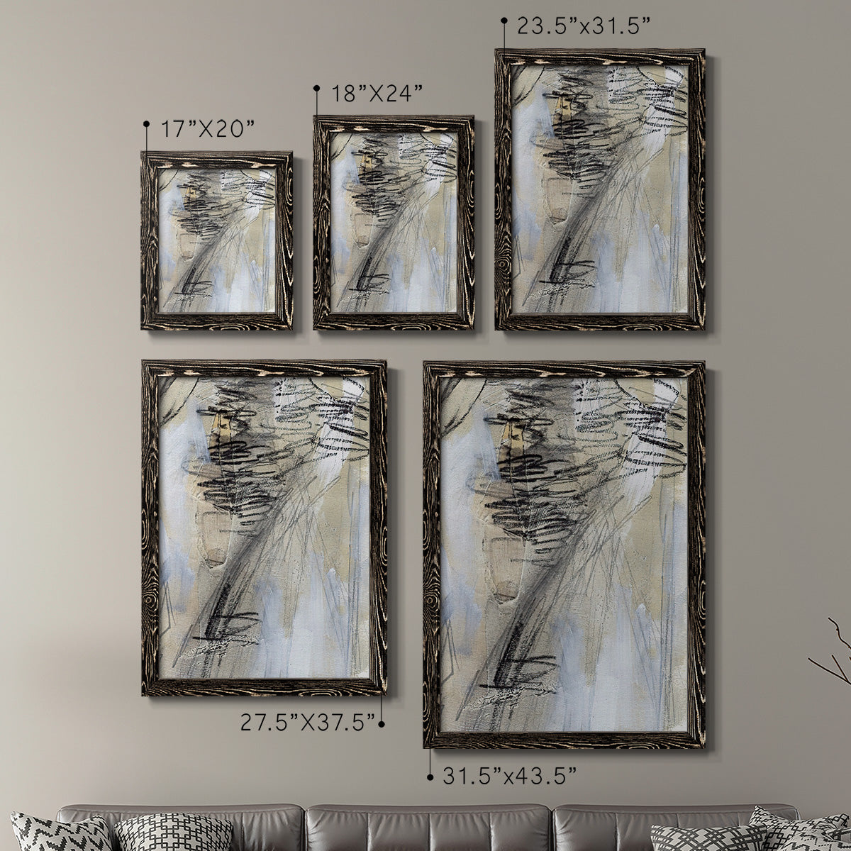 Masked Notes V - Premium Framed Canvas 2 Piece Set - Ready to Hang