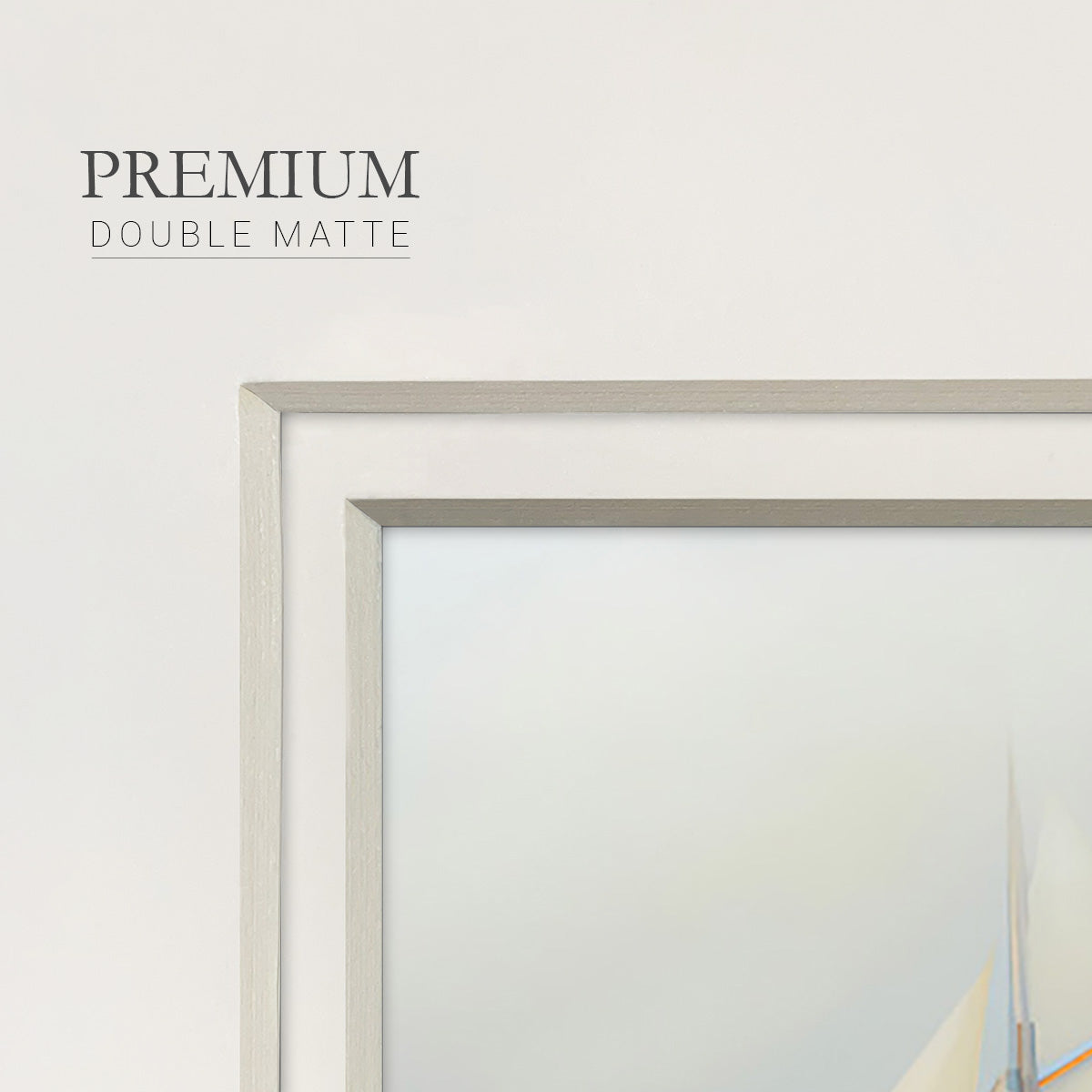 Foggy Sail II Premium Framed Print Double Matboard