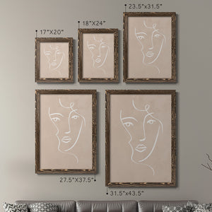 Curly Face I - Barnwood Framed Canvas Set