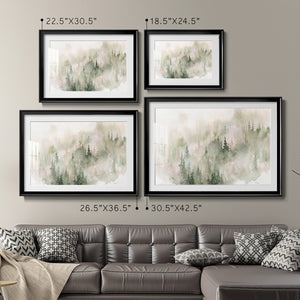 Misty Mountain Sides - Modern Framed Art Print