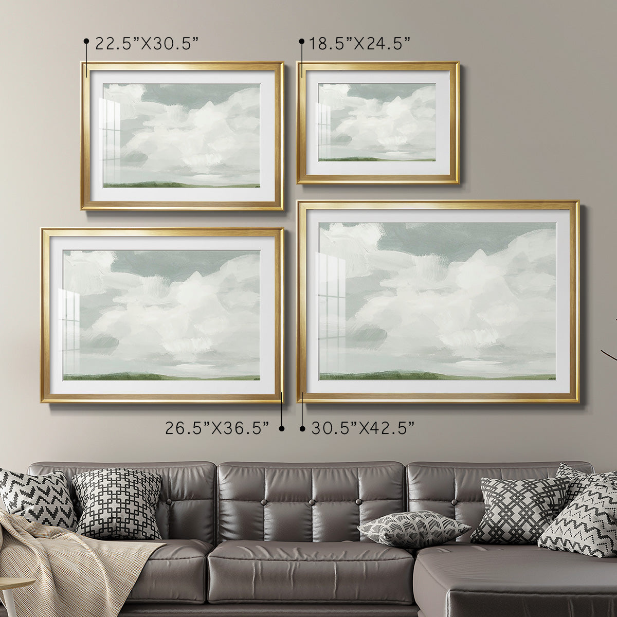 Gray Stone Sky I Premium Framed Print - Ready to Hang