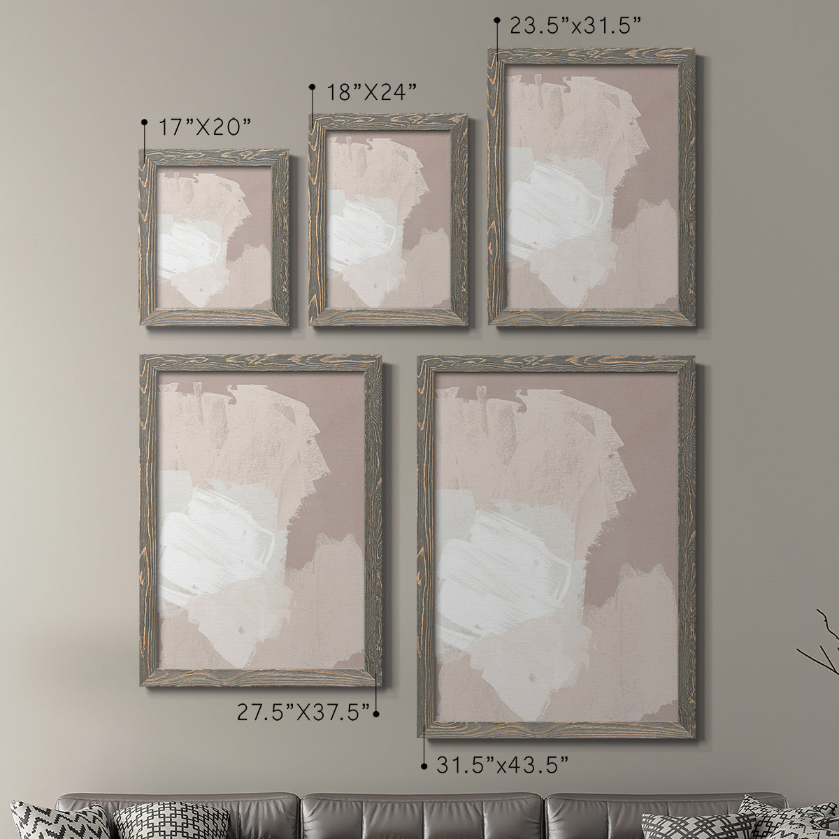 Cloud Slate I - Premium Framed Canvas 2 Piece Set - Ready to Hang