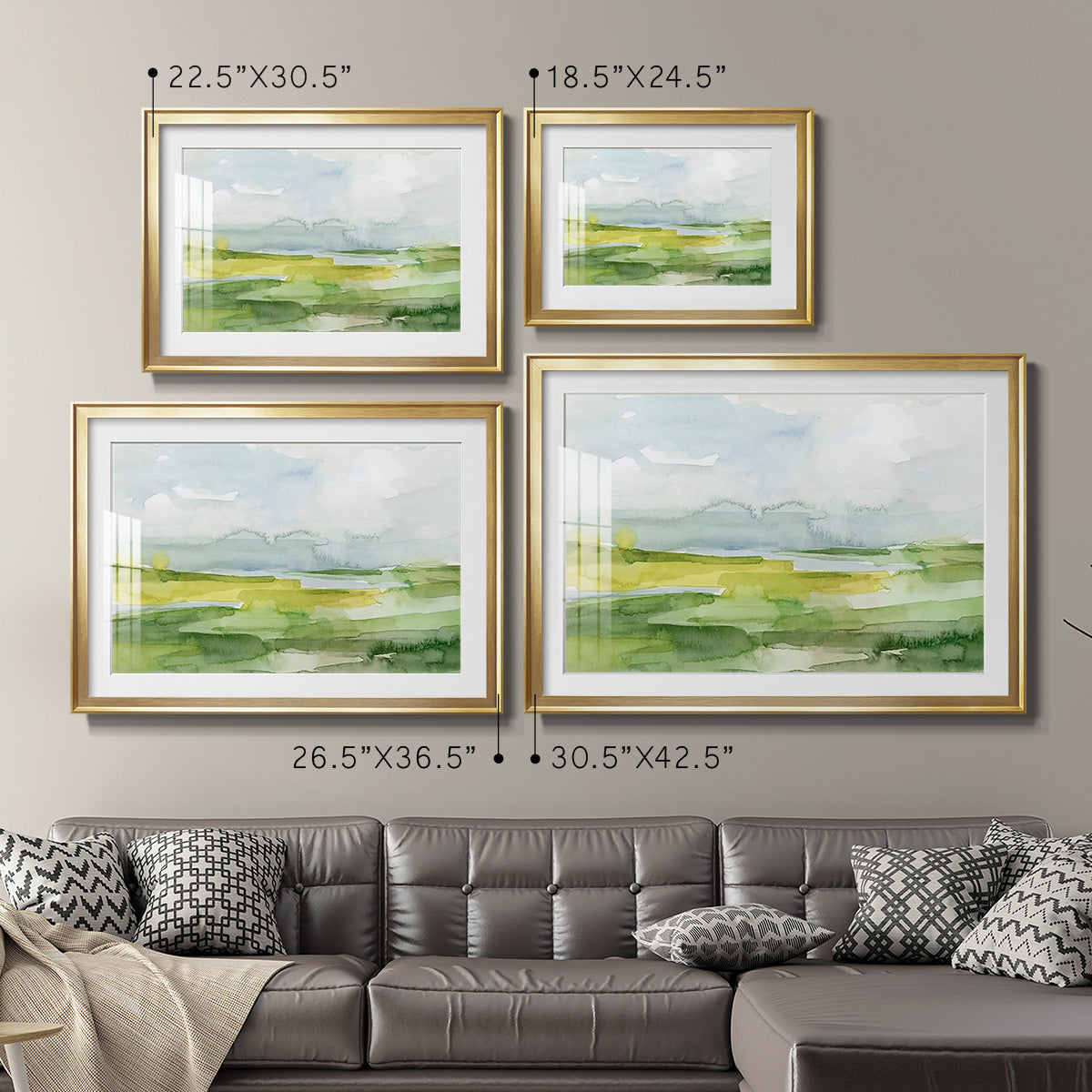 Watery Lowlands II Premium Framed Print - Ready to Hang