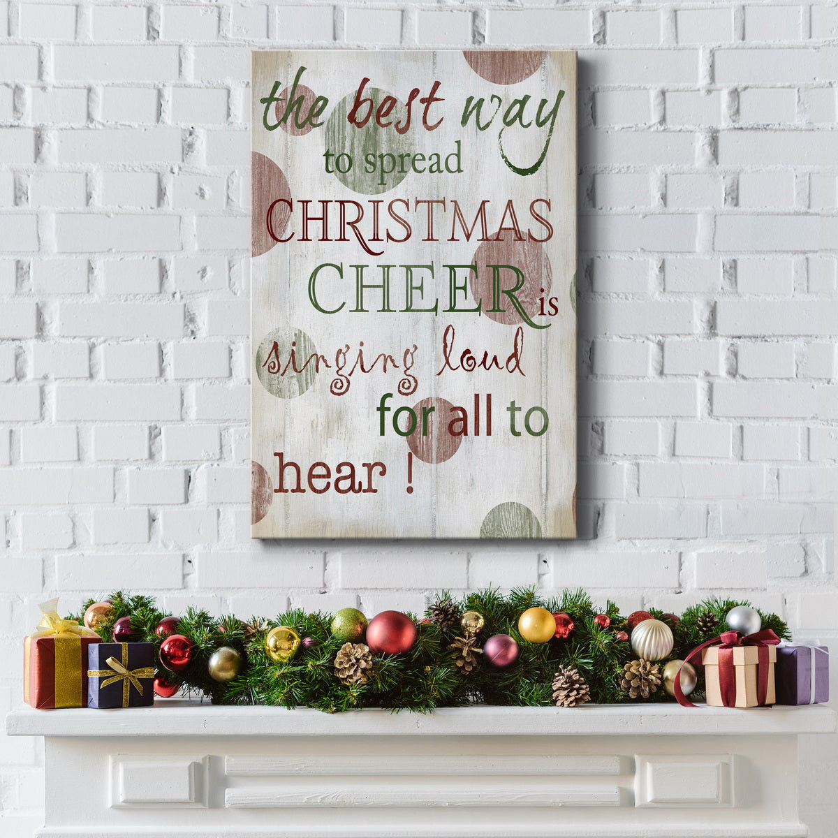 Christmas Cheer Type Premium Gallery Wrapped Canvas - Ready to Hang