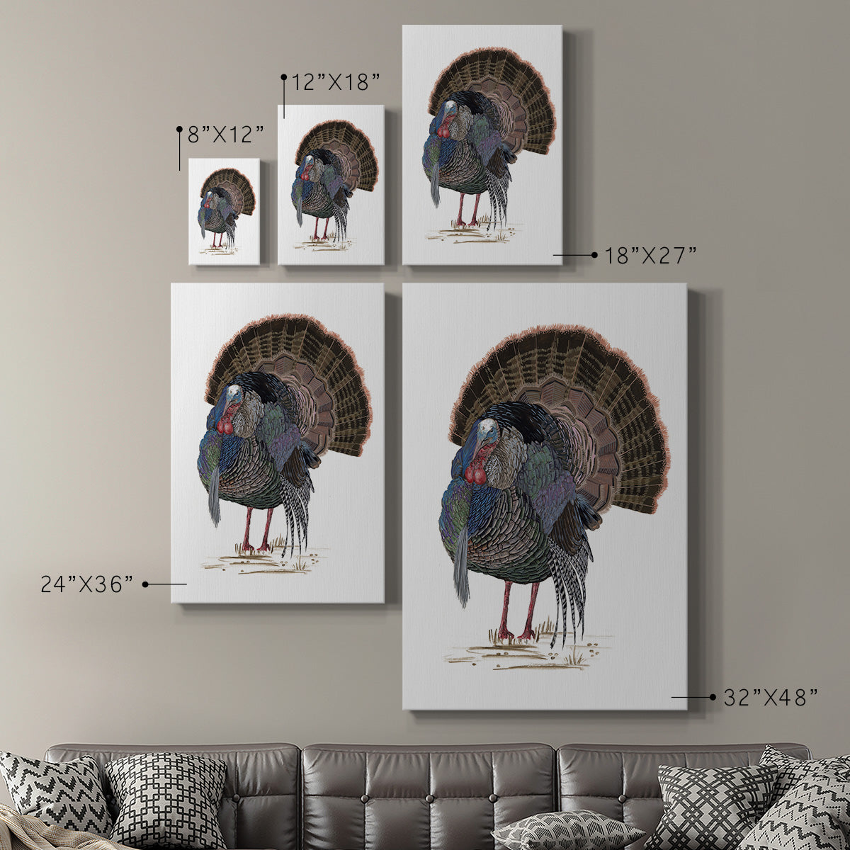 Turkey Study II Premium Gallery Wrapped Canvas - Ready to Hang