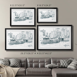 Ferryboats IV - Modern Framed Art Print
