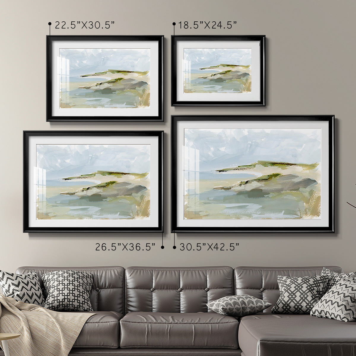 Sea Cove Impression I Premium Framed Print - Ready to Hang