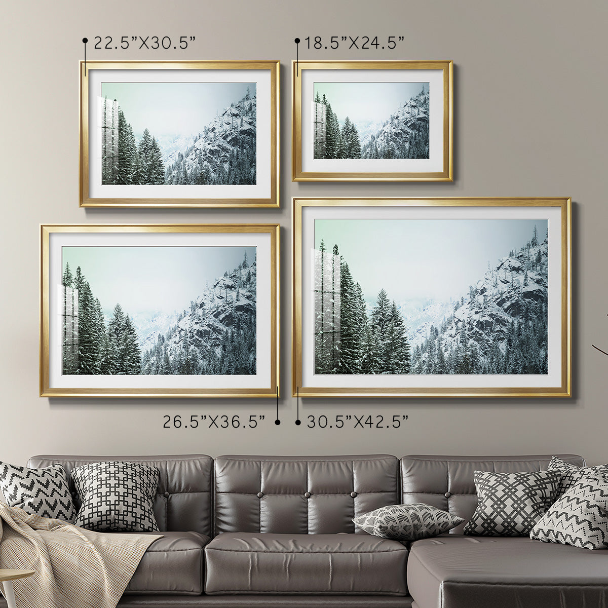 Snowfall in Cascadia II V1 Premium Framed Print - Ready to Hang
