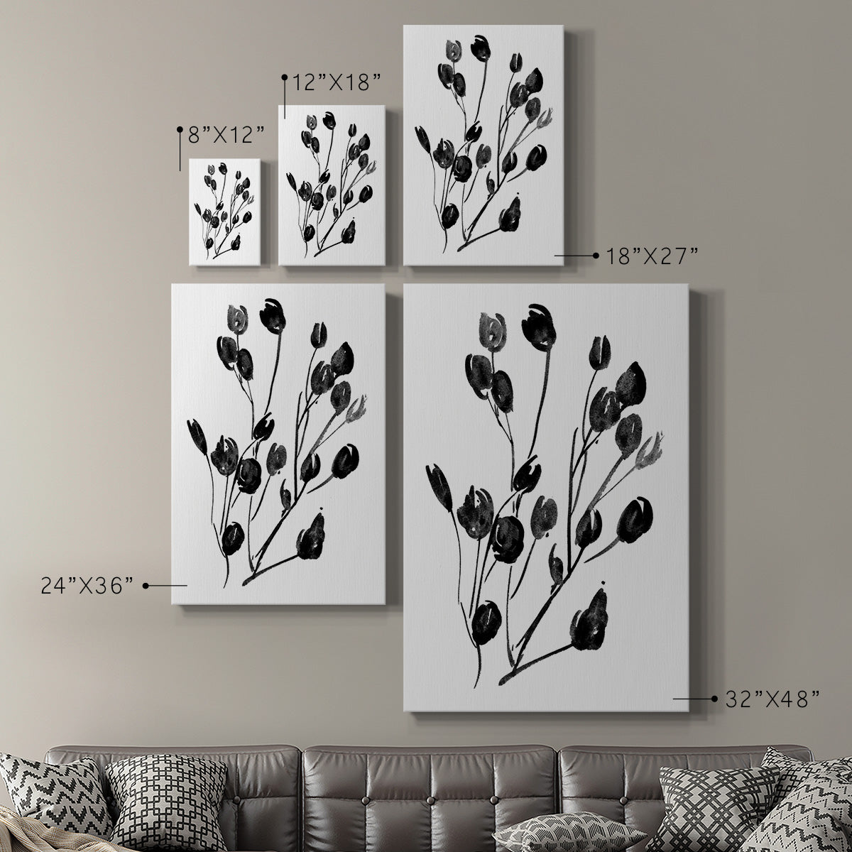 Expressive Floral II Premium Gallery Wrapped Canvas - Ready to Hang