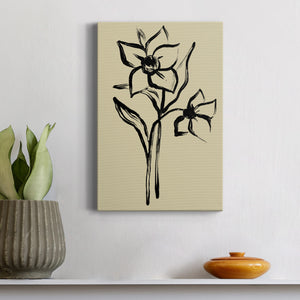 Inkwash Floral II Premium Gallery Wrapped Canvas - Ready to Hang