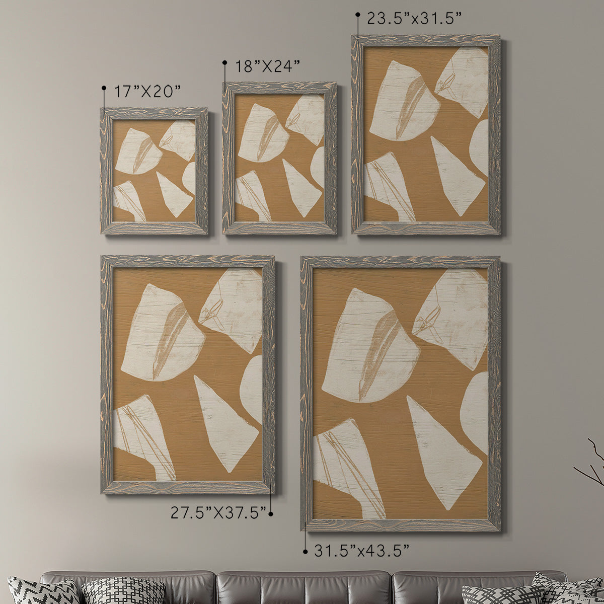 Piecemeal I - Premium Framed Canvas 2 Piece Set - Ready to Hang