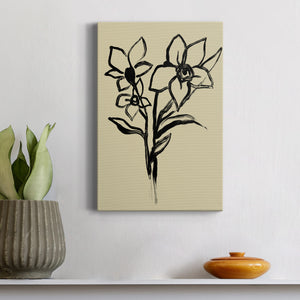 Inkwash Floral I Premium Gallery Wrapped Canvas - Ready to Hang