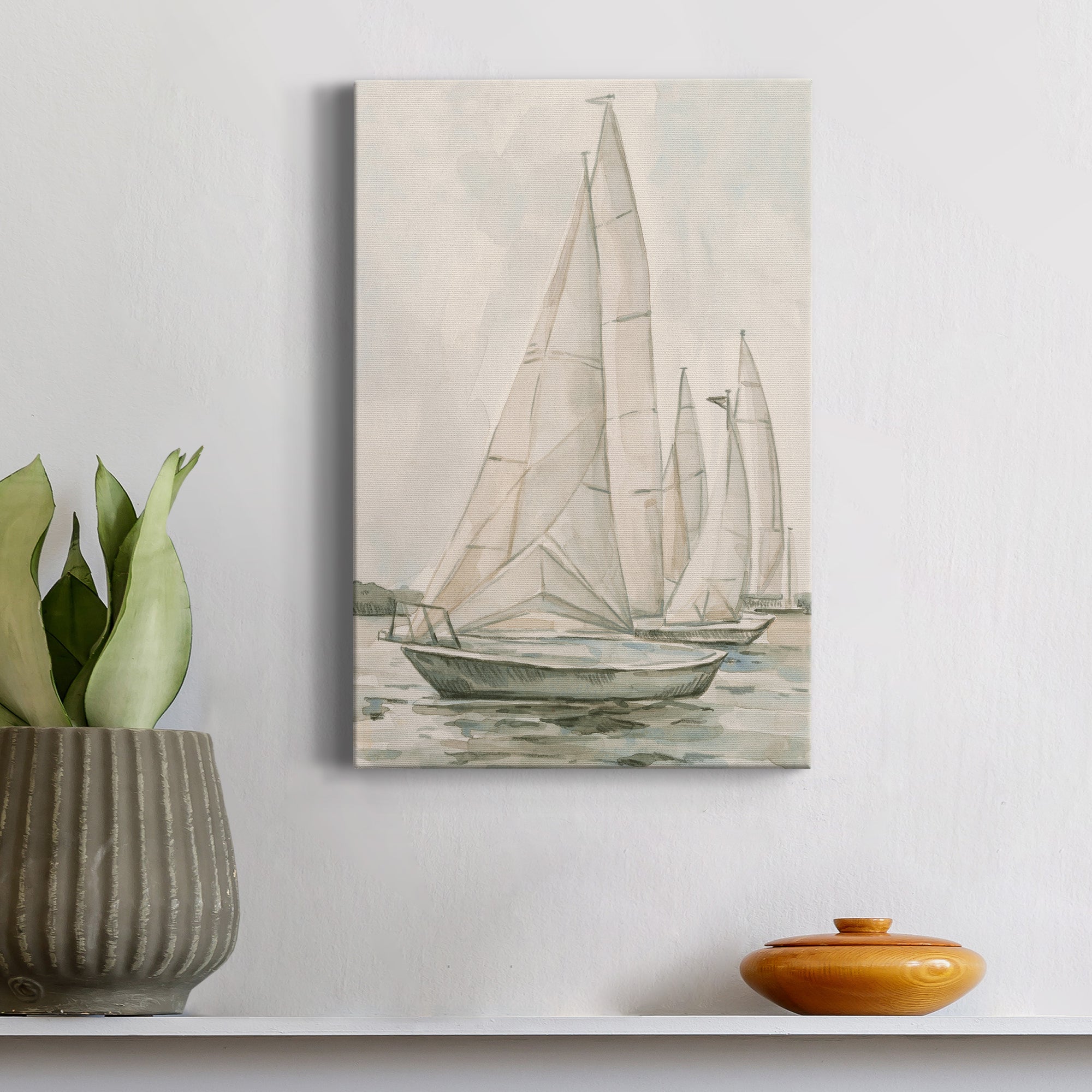 Sail Scribble II Premium Gallery Wrapped Canvas - Ready to Hang