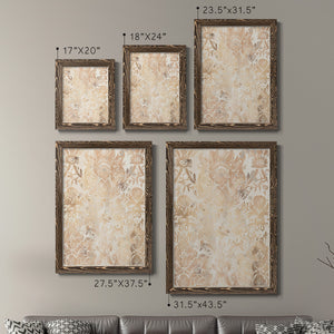 Walnut Damask III - Premium Framed Canvas 2 Piece Set - Ready to Hang