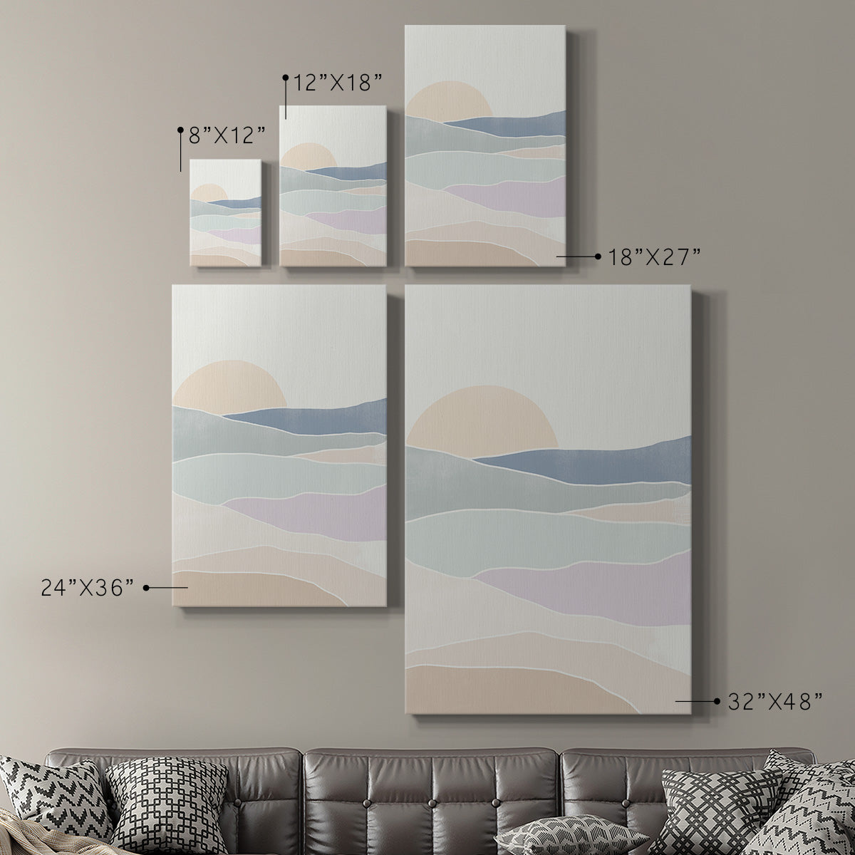 Wave Tableau I Premium Gallery Wrapped Canvas - Ready to Hang