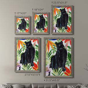 Panther's Paradise I - Premium Framed Canvas 2 Piece Set - Ready to Hang