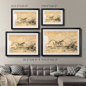 Hatched Horizon II - Modern Framed Art Print