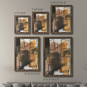 Retro Vibe I - Barnwood Framed Canvas Set