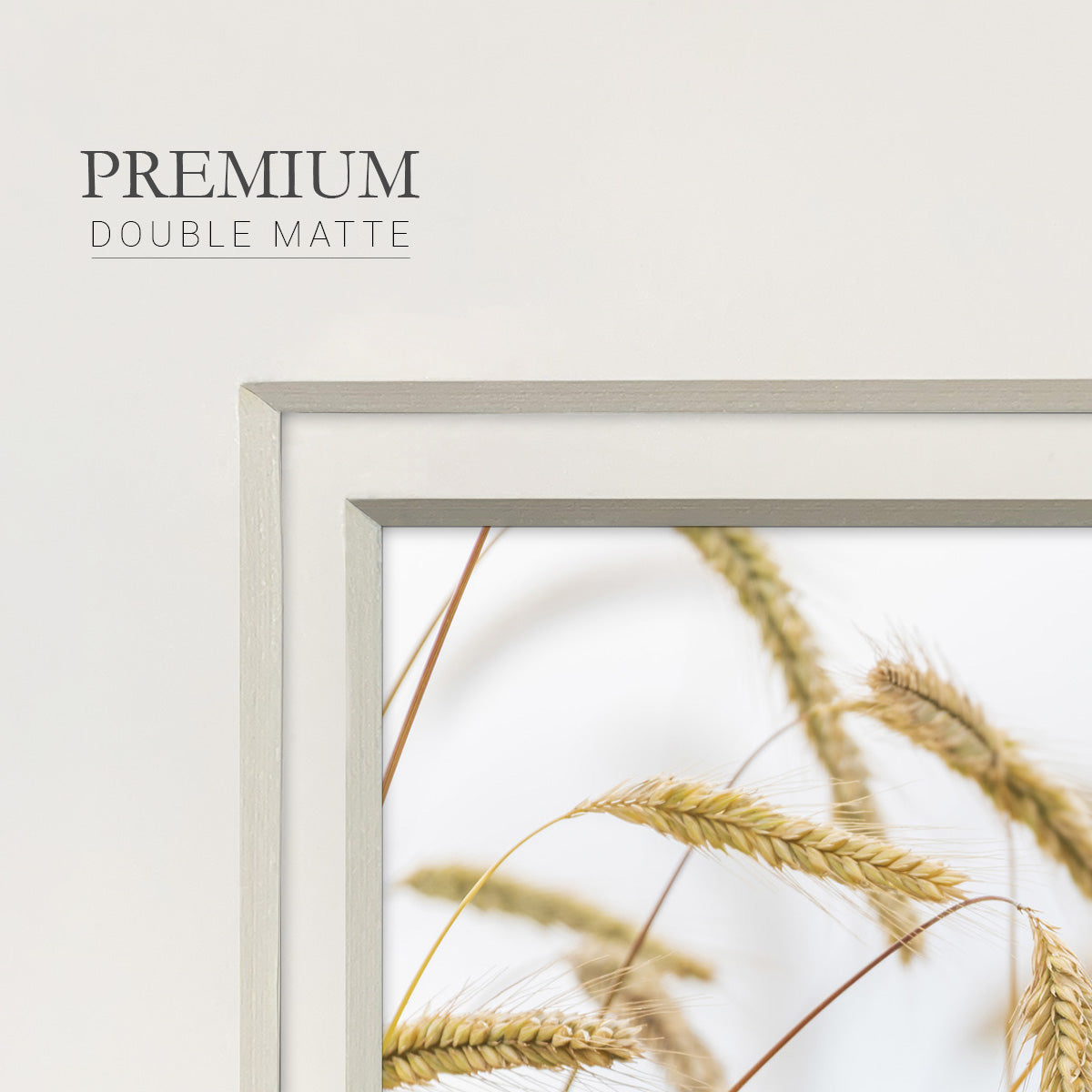 Wheat- Premium Framed Print Double Matboard