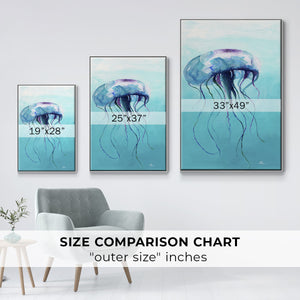 Jelly Fish - Framed Premium Gallery Wrapped Canvas L Frame - Ready to Hang