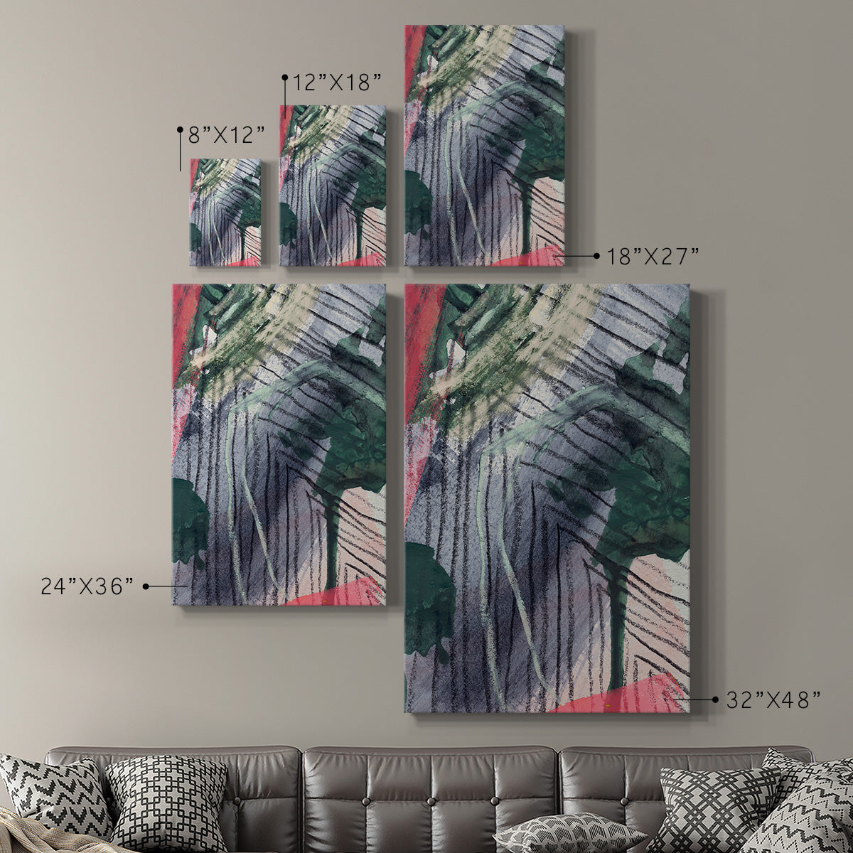 Angled Spaces II Premium Gallery Wrapped Canvas - Ready to Hang