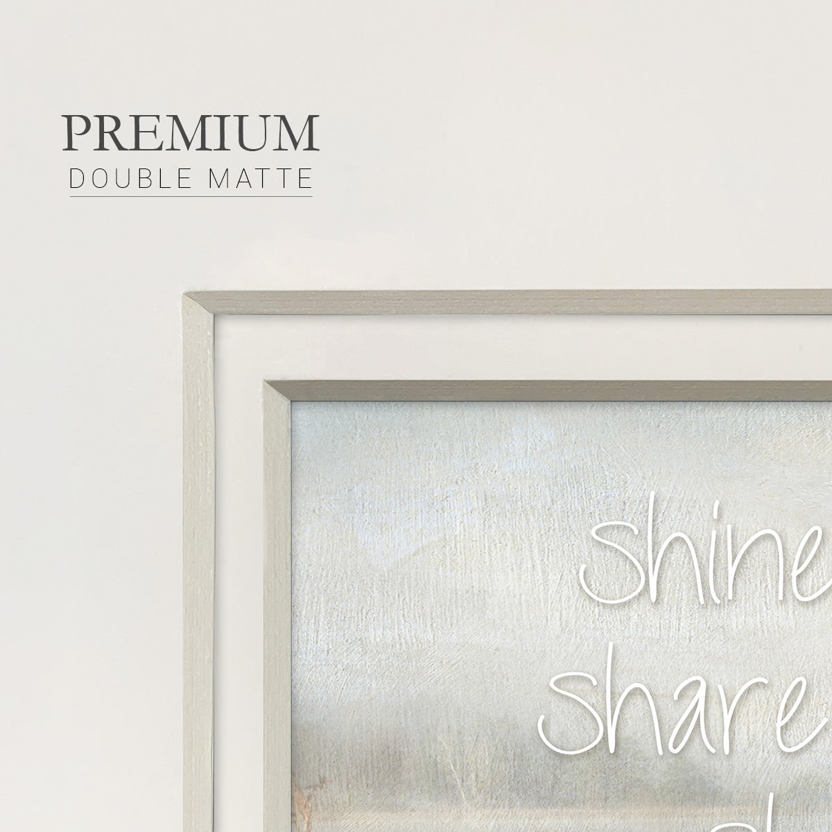 Shine His Light Premium Framed Print Double Matboard