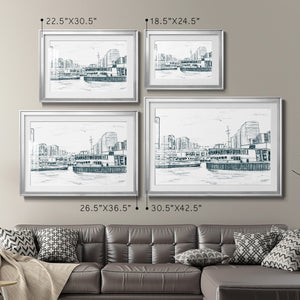 Ferryboats III - Modern Framed Art Print