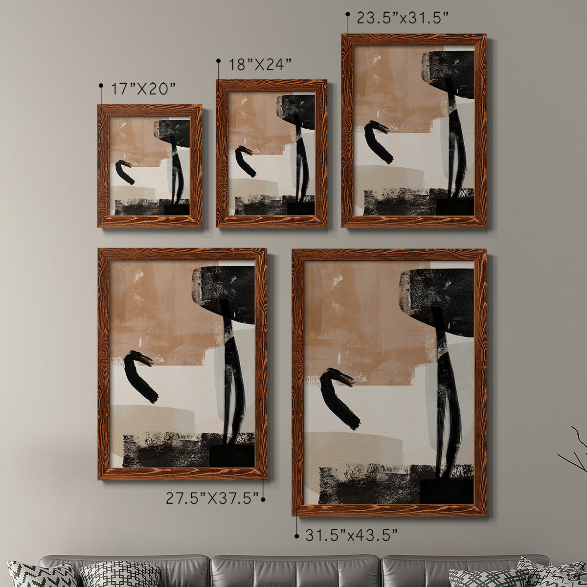 Selective Arrangement III - Premium Framed Canvas 2 Piece Set - Ready to Hang
