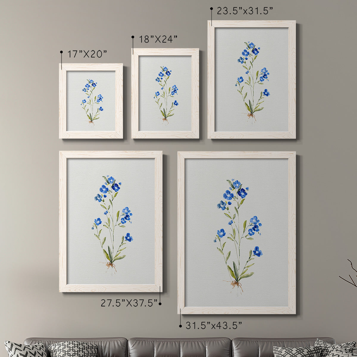 Petite Blue I - Premium Framed Canvas 2 Piece Set - Ready to Hang