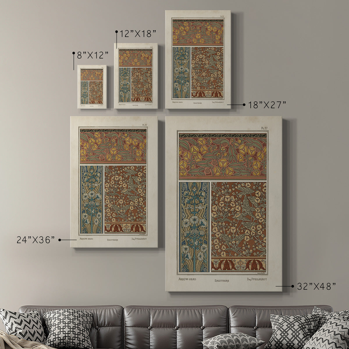 Nouveau Decorative II Premium Gallery Wrapped Canvas - Ready to Hang