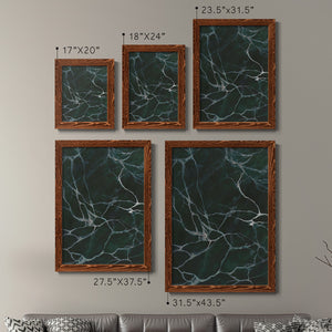 Jade Marble I - Barnwood Framed Canvas Set