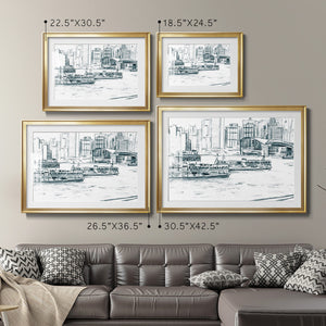 Ferryboats I - Modern Framed Art Print