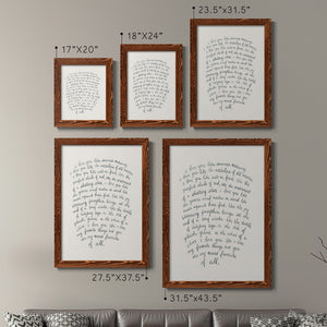 Letter to a Lover I - Barnwood Framed Canvas Set