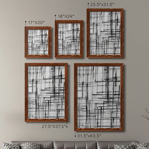 Line Meditation I - Barnwood Framed Canvas Set