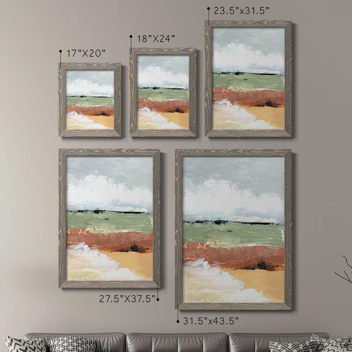 Quiet Prarie Grove I - Premium Framed Canvas 2 Piece Set - Ready to Hang